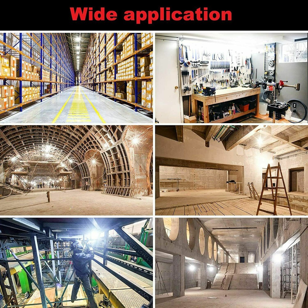 100W LED Temporary Work Light Linkable Construction Job Site Basement Lighting