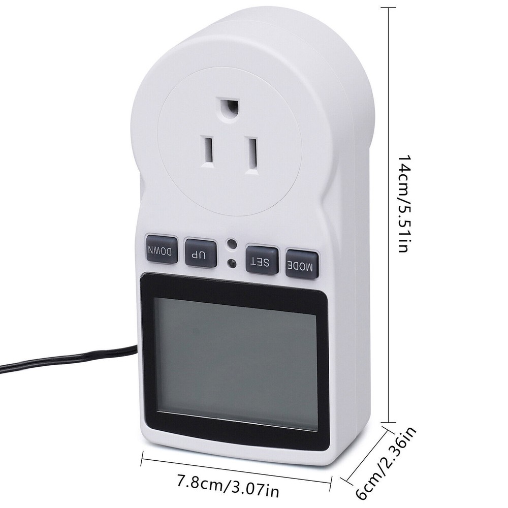 LCD Digital Plug in Thermostat Timer Switch Socket Temperature Controller Switch