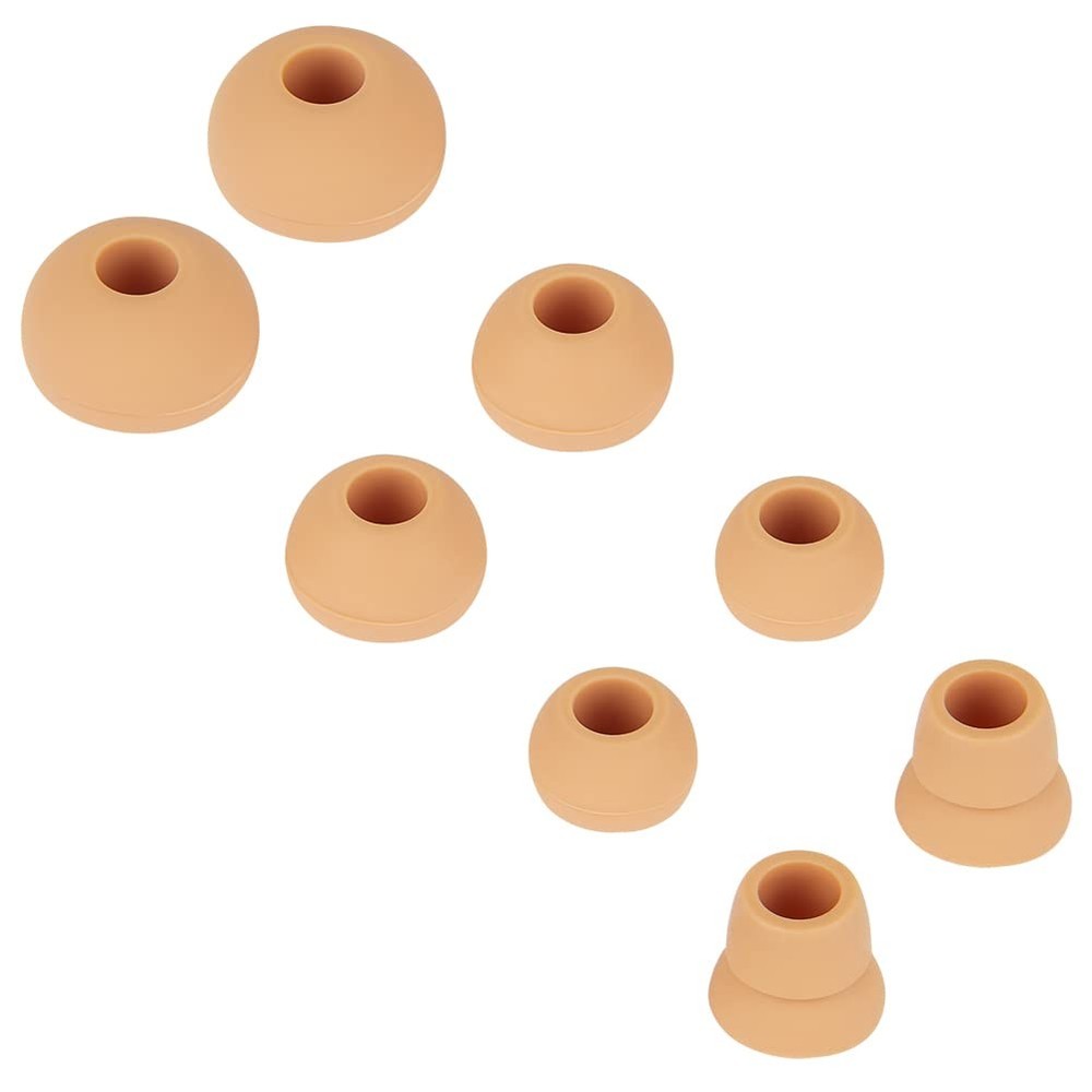 Replacement Silicone Ear Bud Tips Earbuds Cap Compatible with large, Gold