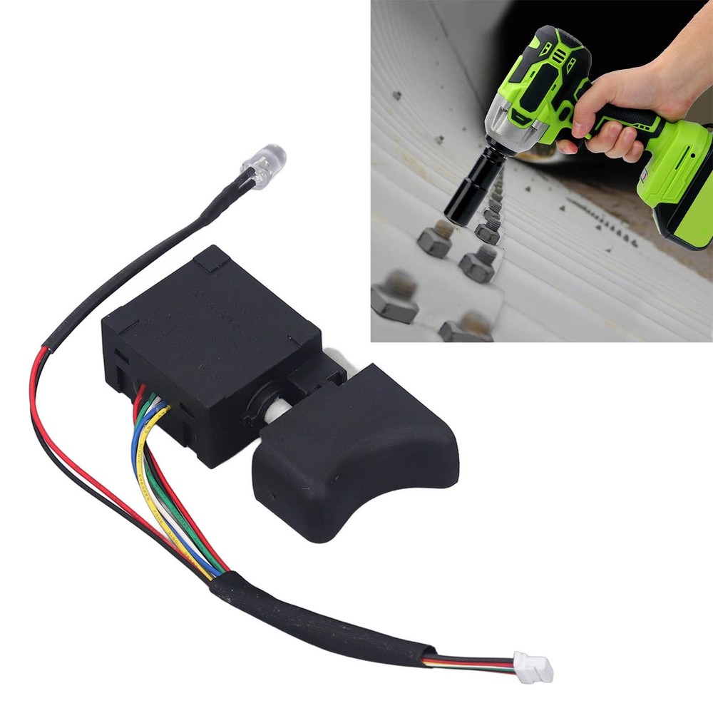 ♡ Cordless Electric Hand Drill Trigger Switch 8 Pin Brushless Reversible
