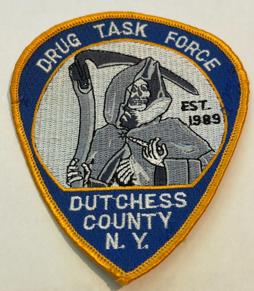 Dutchess County New York Drug Task Force Grim Reaper Patch Unused