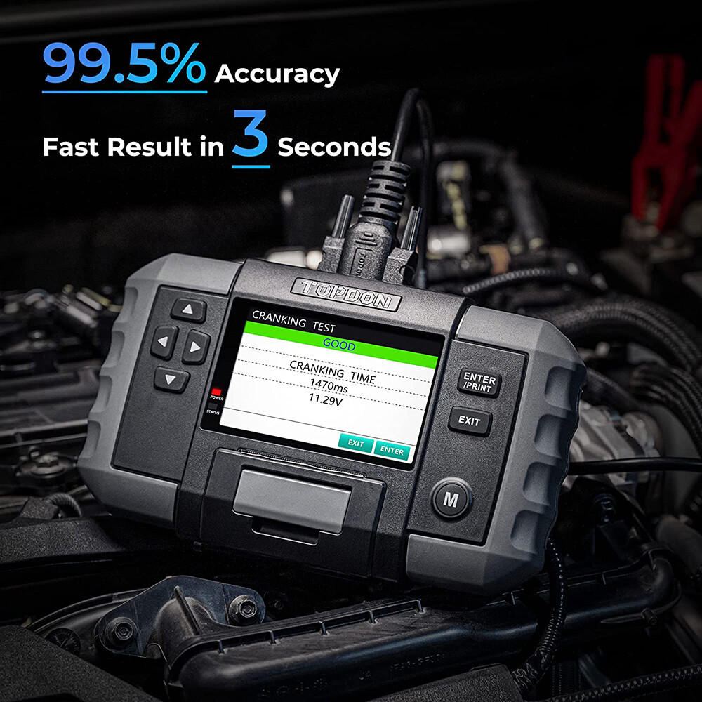 Topdon Load Tester Automotive Electronic Battery & System Tester With Printer