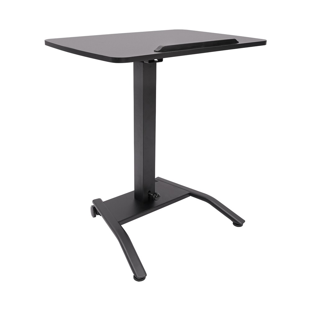 Adjustable 25.5?? Rolling Podium Desk Standing Lifting Computer Desk Black