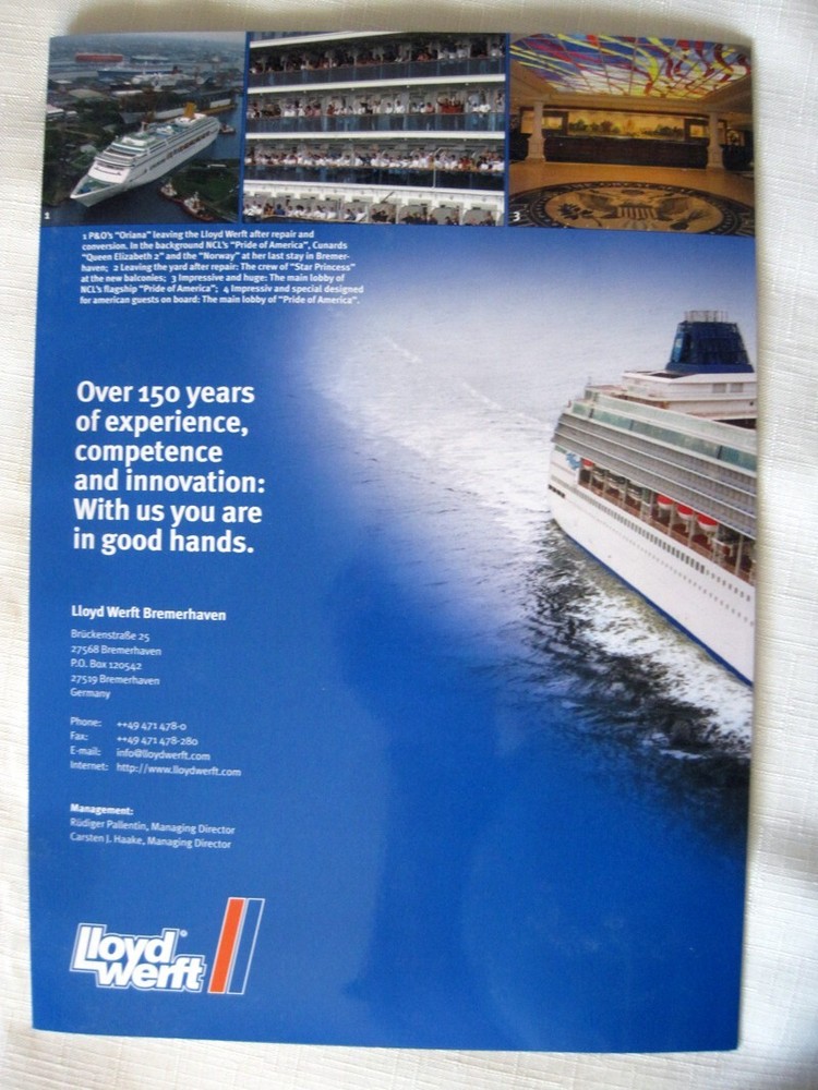 Lloyd Werft Shipyard Brochure