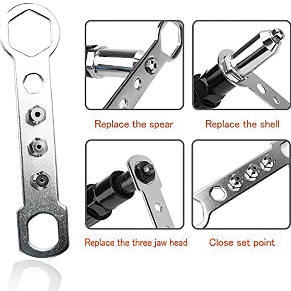 Rivet Gun Adapter Kit,Electric Power Drill Rivet Attachment,Easy Processing