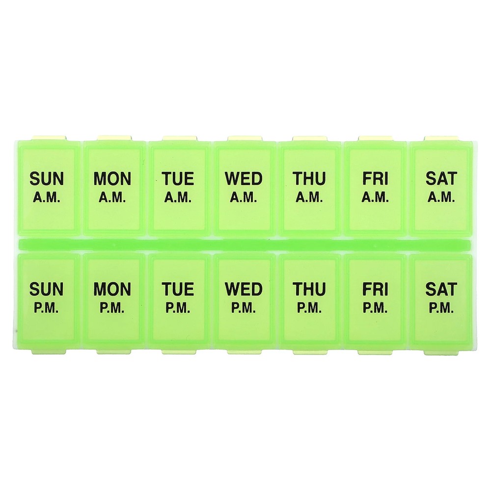 Weekly AM/PM with Rounded Base Pill Planner, Medium, 1 Count