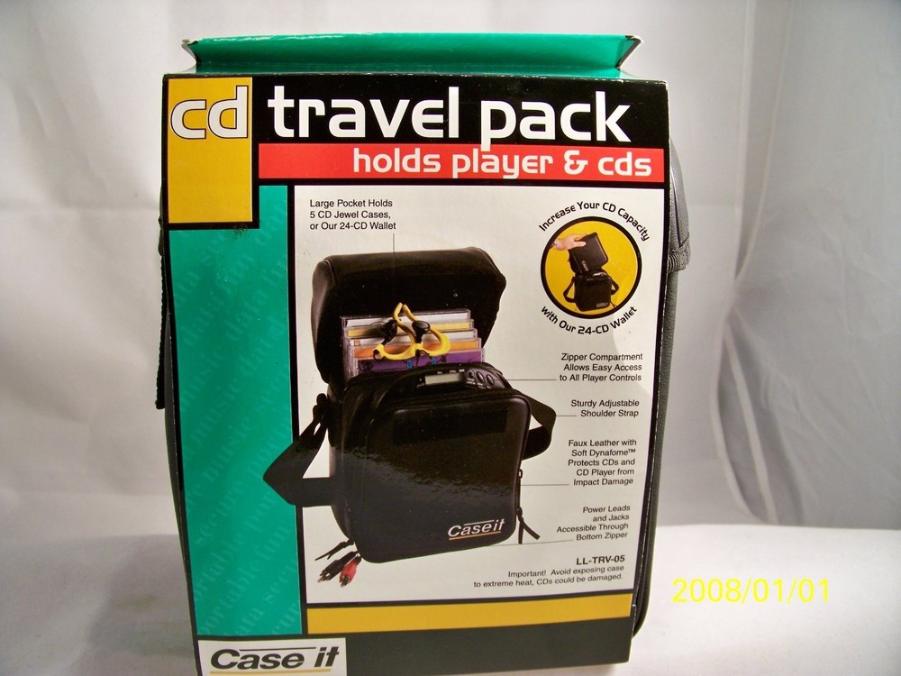 CD Player Travel Pack Organizer Storage 2pc Lot