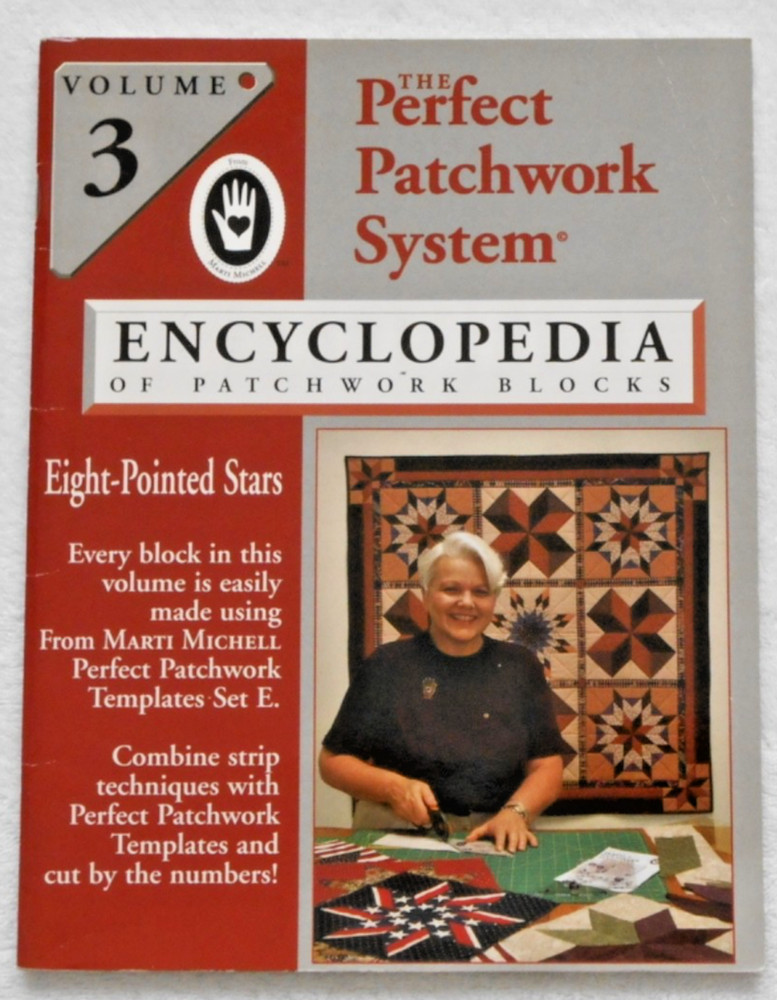 MARTI MICHELL PERFECT PATCHWORK TEMPLATES SET E + ENCYCLOPEDIA VOLUME 3 - NICE!