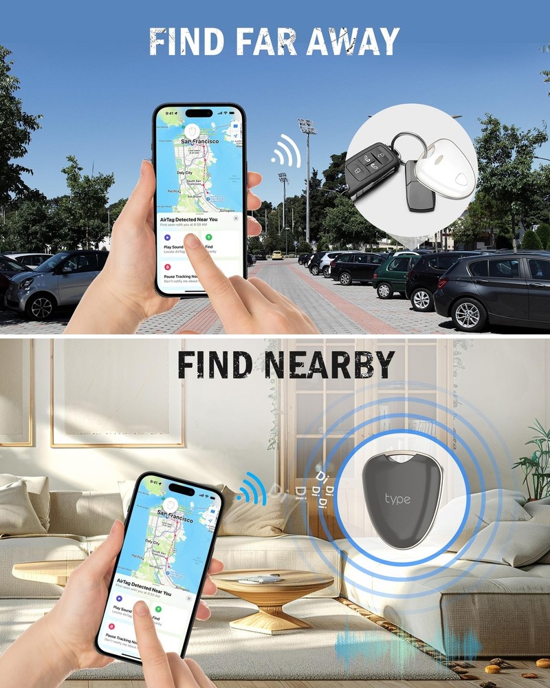 Air Tags 2 Pack Bluetooth Luggage Tracker Tags Compatible with Apple Find My ...