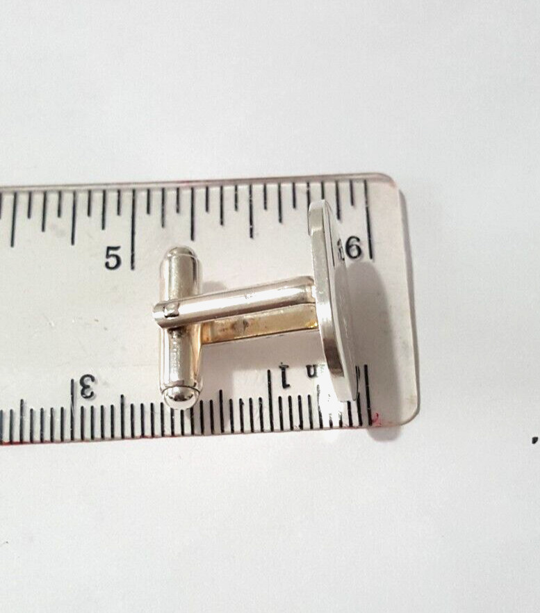 Fabulous Sparkling Solid Nustar Cufflinks 925 Solid Silver 12.80grams #20649