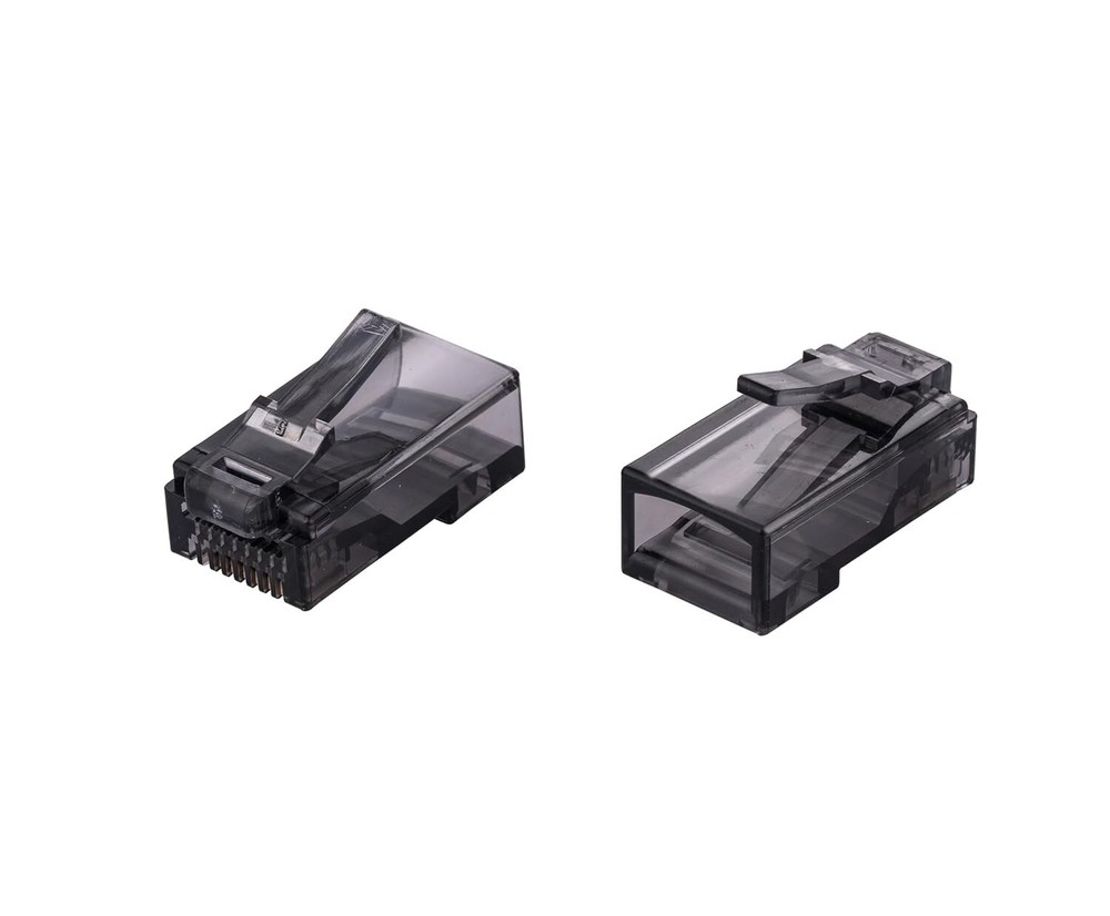 RJ45 Gray EZ Modular Plug CAT6 UTP Network Cable End Pass Through Connector Lot