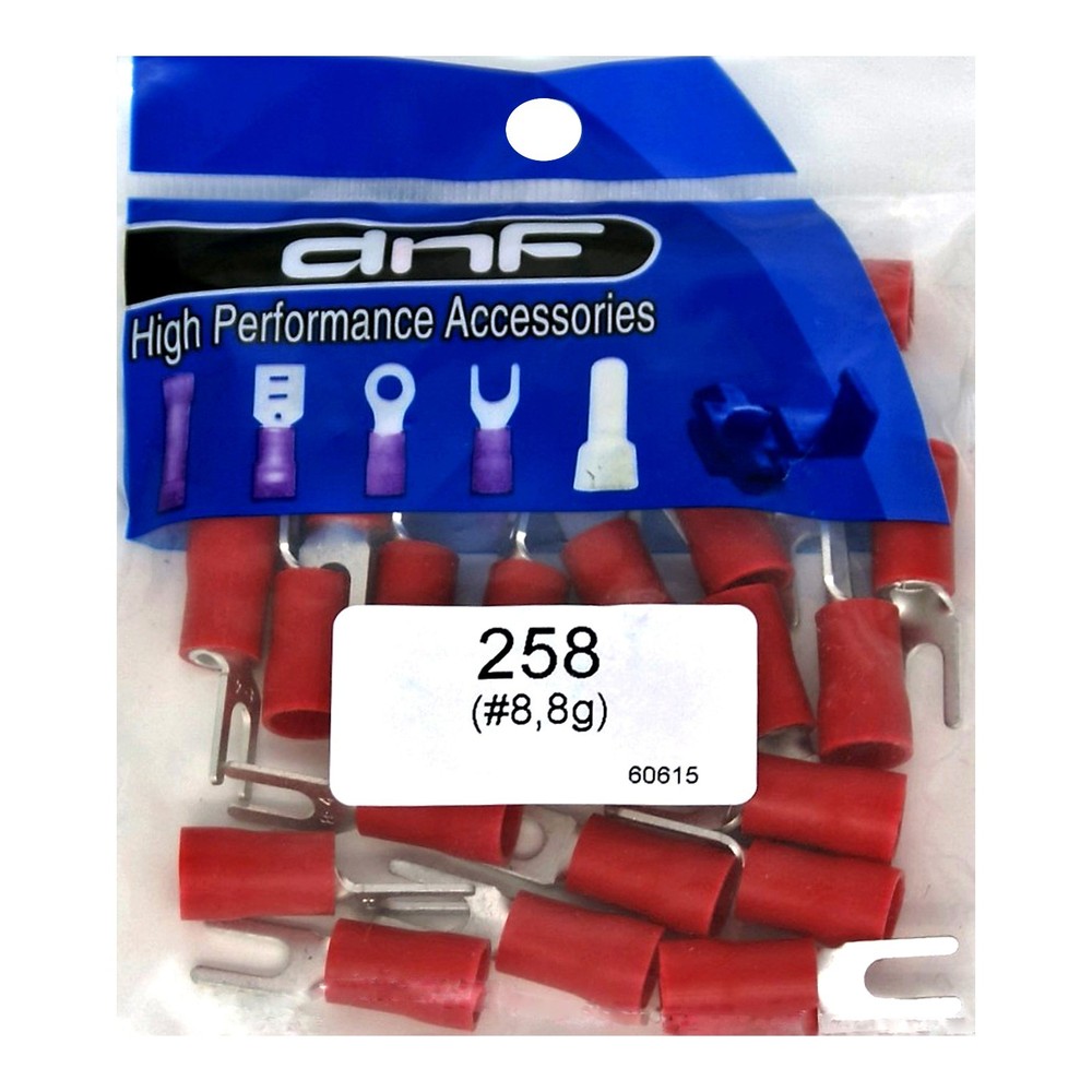 (100 PACK) 8 GAUGE RED SPADE ELECTRICAL TERMINALS #8 - SHIPS FREE TODAY!
