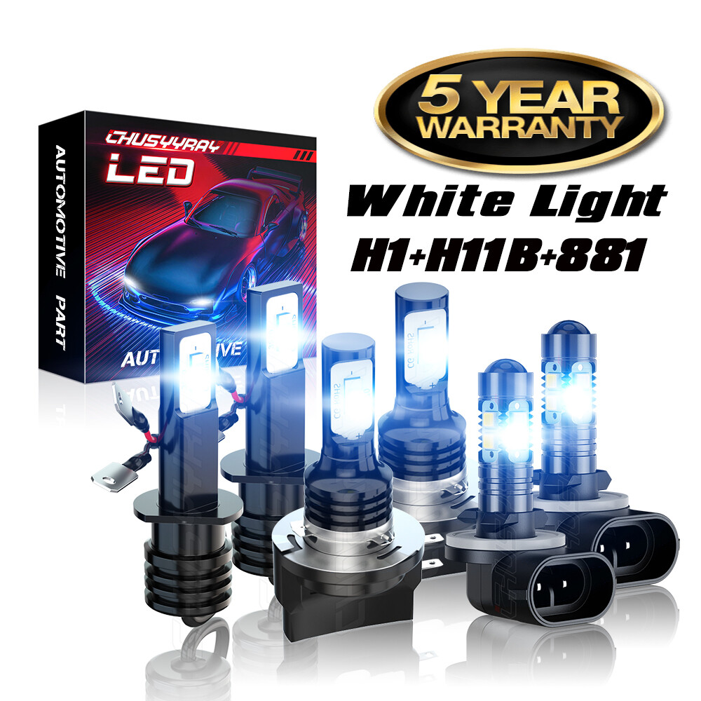 FOR HYUNDAI ELANTRA 2007 -2010 6pcs LED Headlight High&Low Beam Fog Light Bulbs