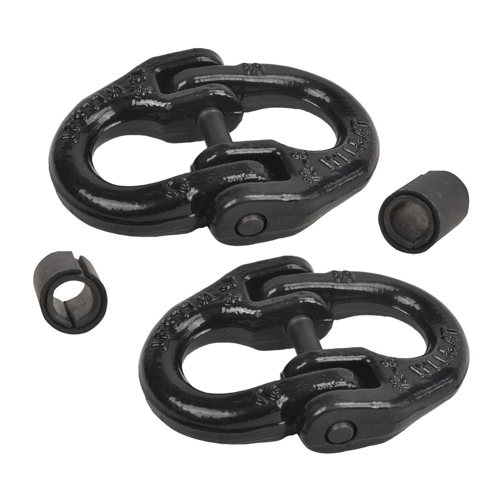 (2) 1/2" Safety Chain Towing Hitch Hammer Lock Connector For Heavy Duty Truck