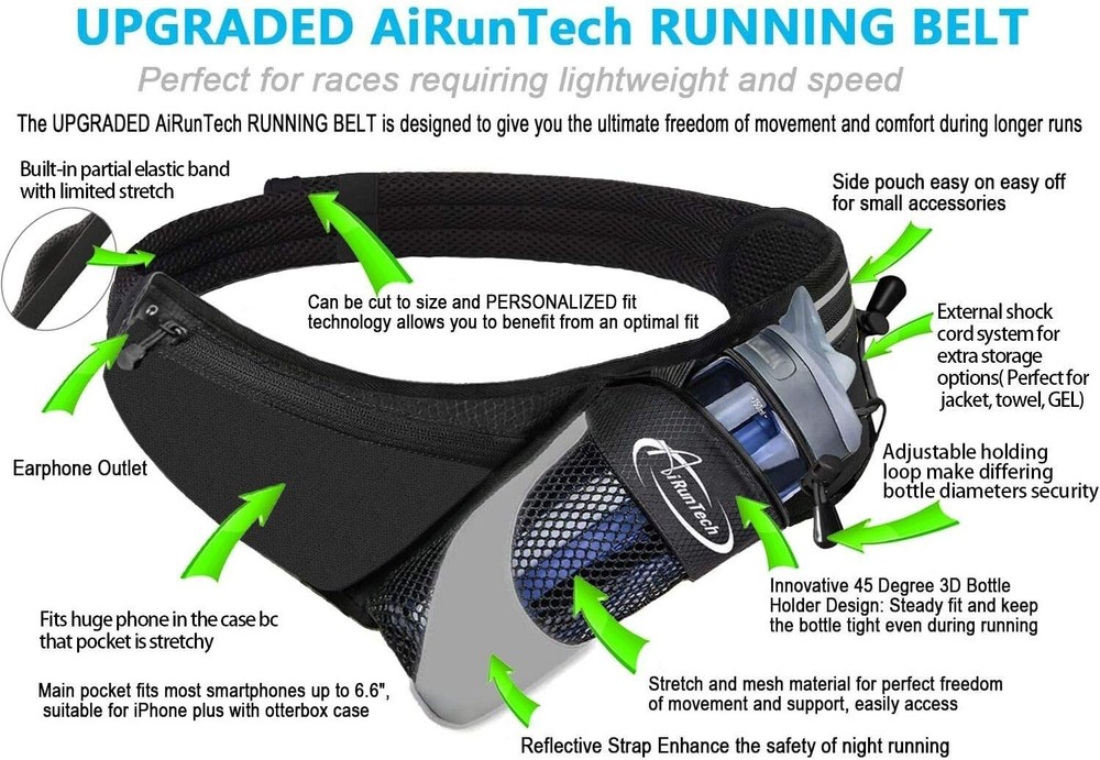 Versatile Running Hydration Pack with Adjustable Fit & Flexible Bottle Holder