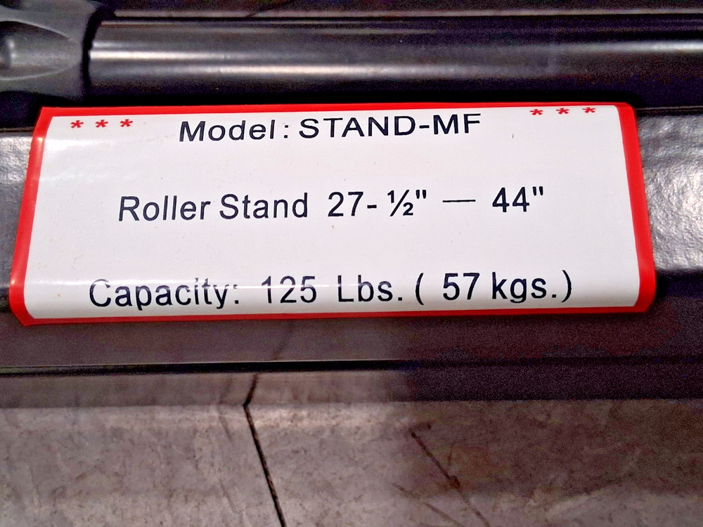 Vestil Capacity Folding Roller Support 125Lb STAND-MF