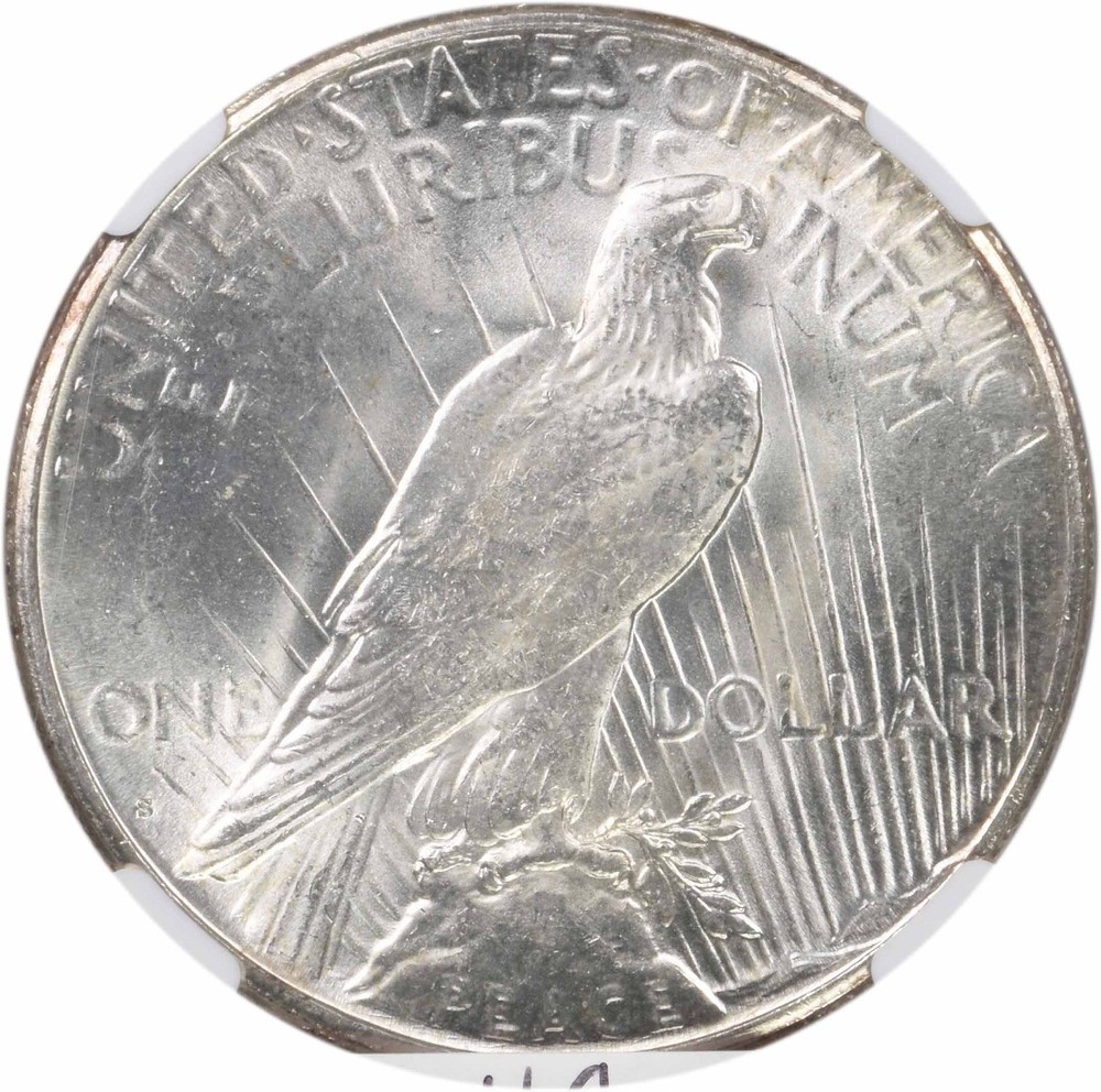 1924-S Peace Silver Dollar MS63 NGC