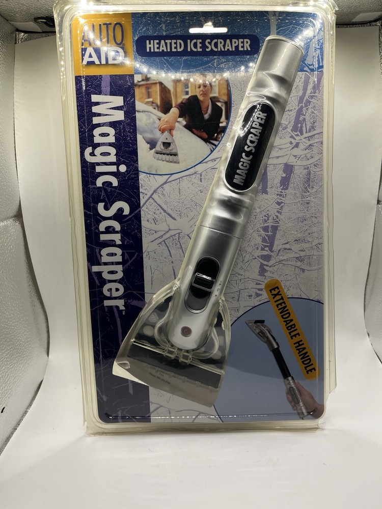 Auto Aid - Heated Ice Scraper "Magic Scraper" Retractable Extendable Handle
