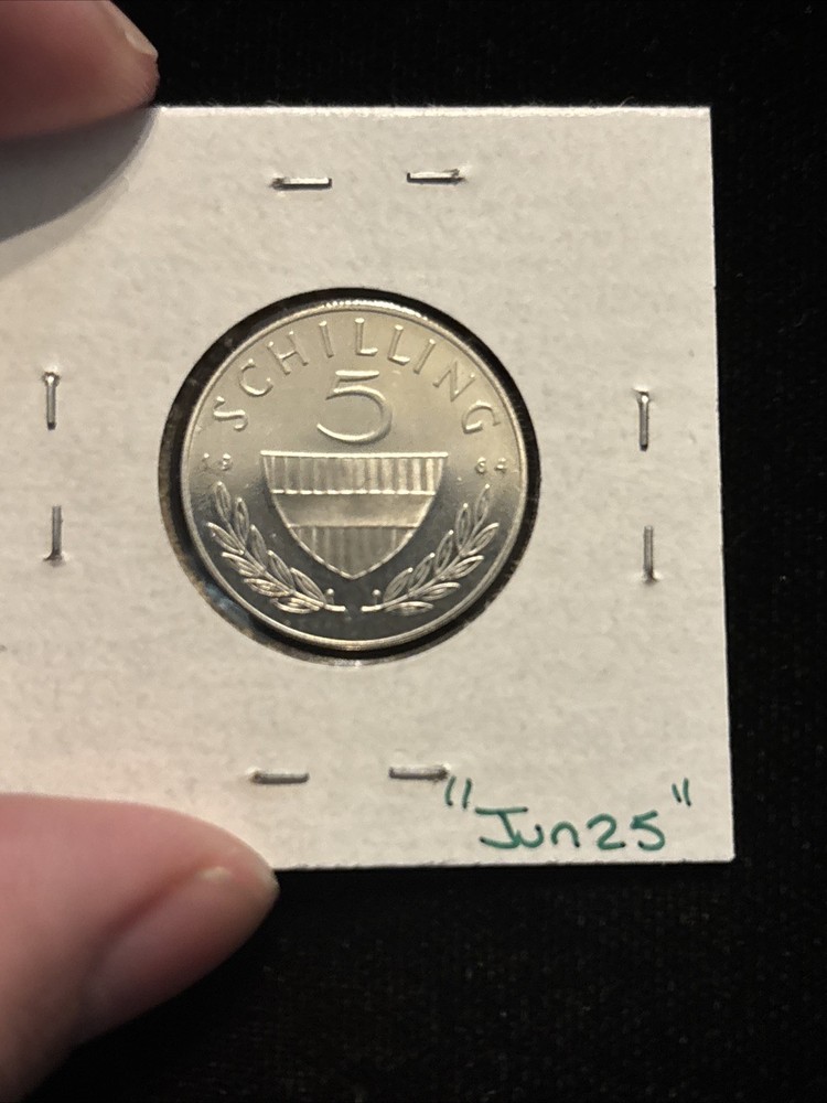 1964 Austria 5 Schilling Proof Silver “jun25”