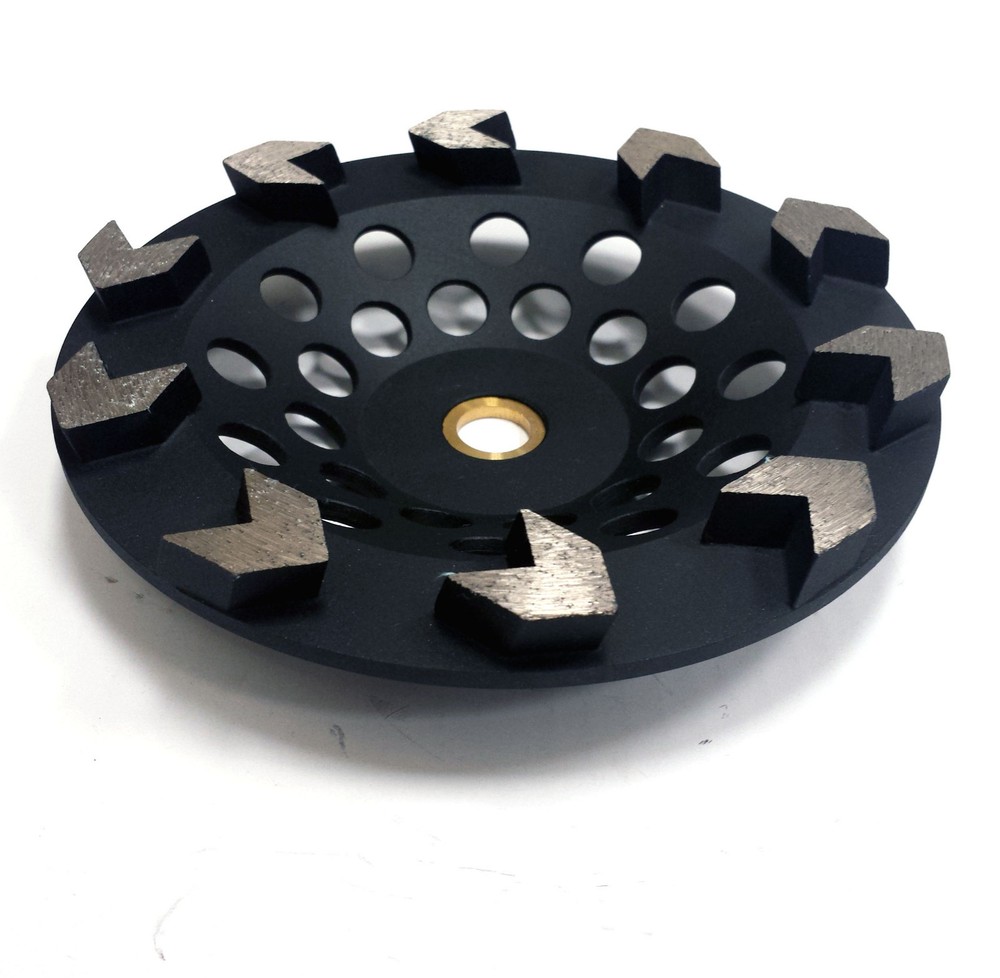 7” Arrow Segment Pro Diamond Cup Wheel for Angle Floor Grinders- PREMIUM QUALITY