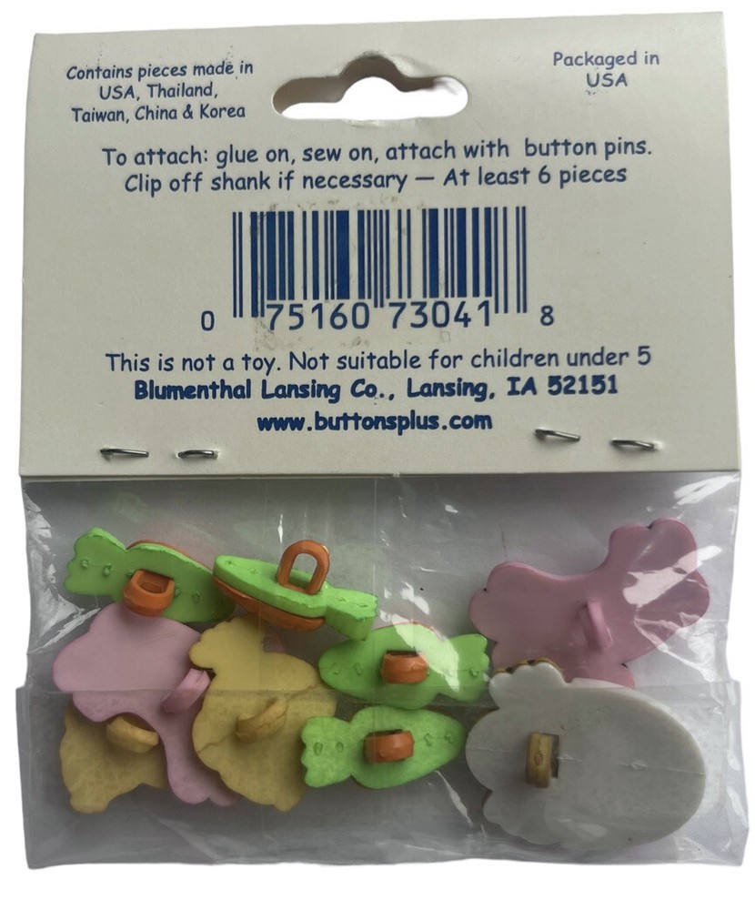 Buttons EASTER HOLIDAY Assorted Spring Favorite Findings Pack Blumenthal Lansing