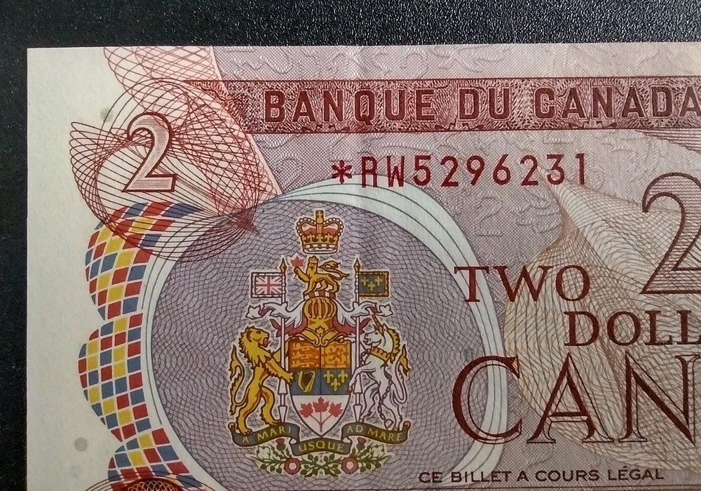 1974 Canada 2 Dollar Replacement Banknote   V382