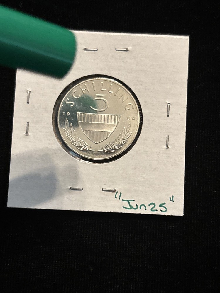 1964 Austria 5 Schilling Proof Silver “jun25”