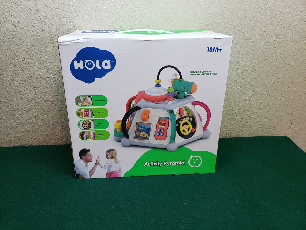 Hola Activity Pyramid, New in Open Box, 15 Dynamic Games...NEW