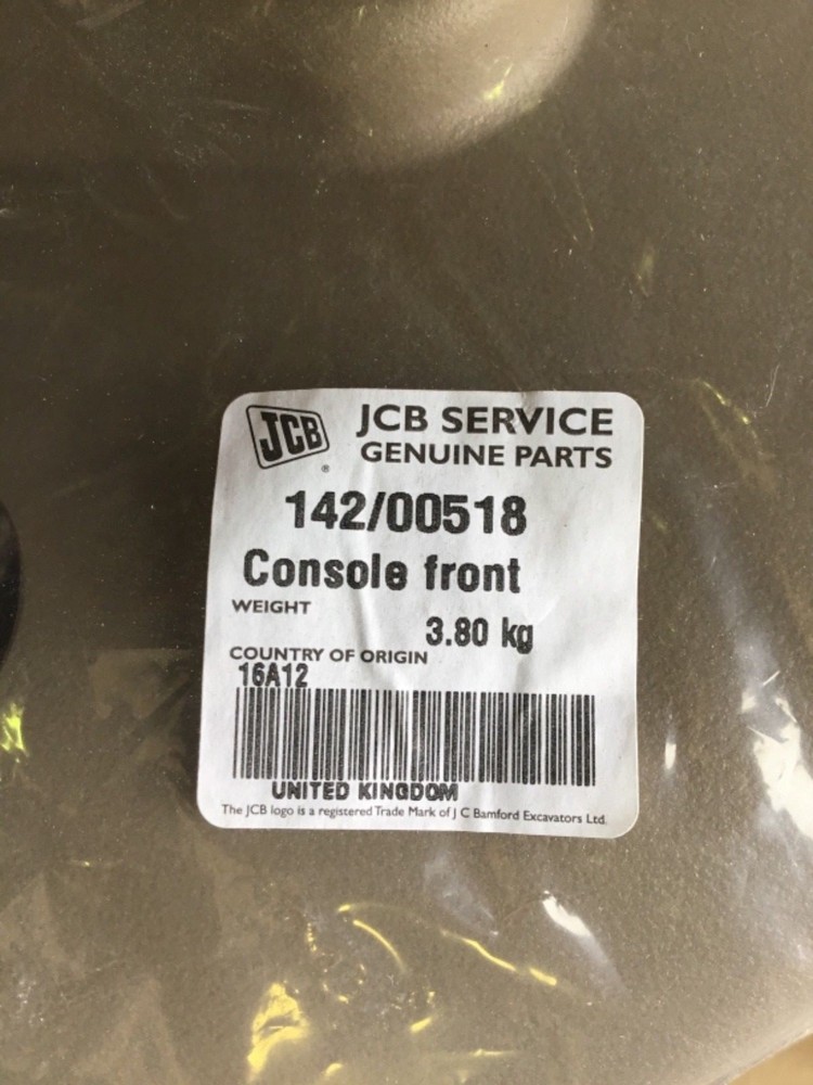 JCB 2CX Front Plastic Console Part No 142/00518
