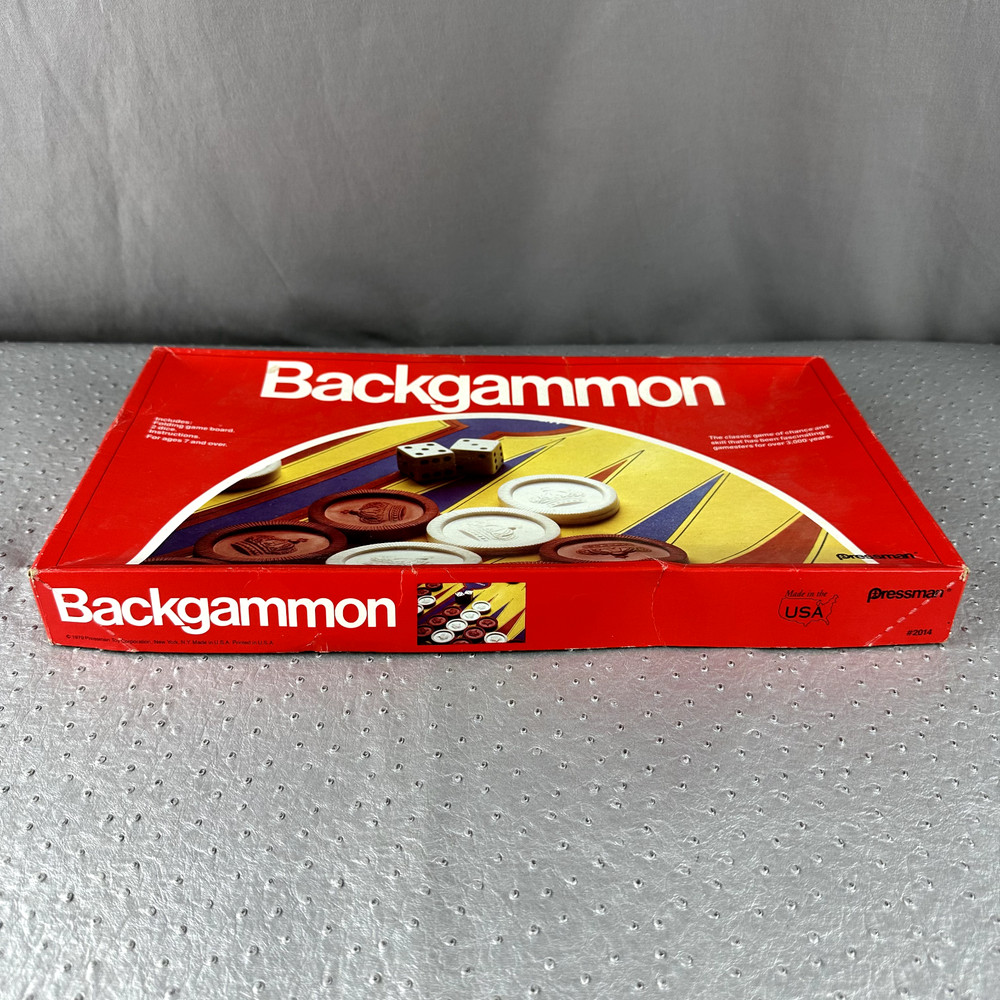 Vintage 1979 Backgammon Board Game by Pressman No 2014