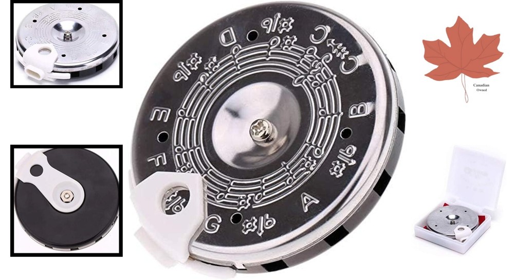 Precise Pitch Pipe Tuner - Durable Chrome Plated Pipes - Sliding Note Selector