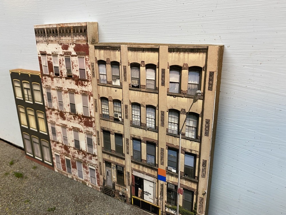 HO Scale Apartment #4 Combo Building Flat / Front 3D Background