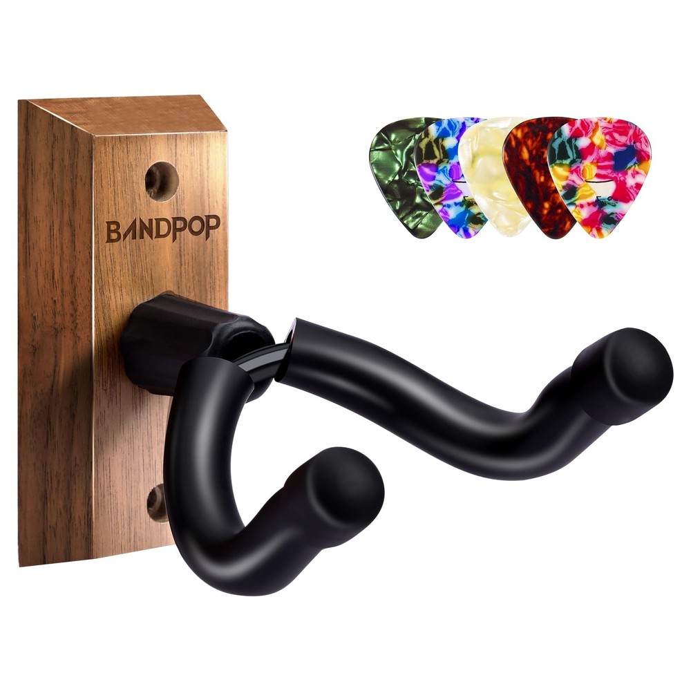 Bandpop Guitar Wall Mount - Black Walnut 1 Pack, 1pack