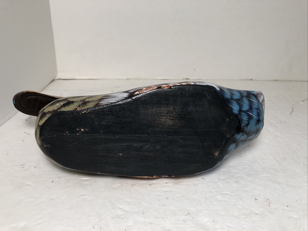 Spoonbill Duck Decoy with glass eyes - no makers marks