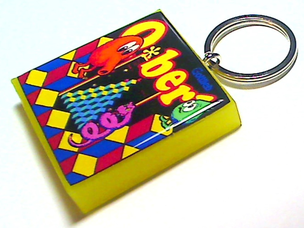 Q-Bert Arcade Coin Door accessory Keychain