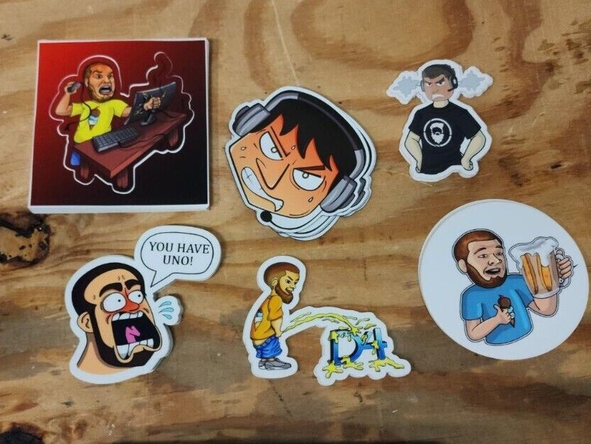 Yelling Madman Uno Argument Hova Stickers