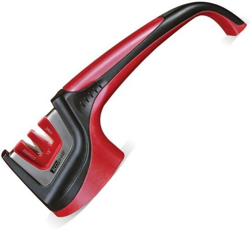 AccuSharp Asian-Style Knife Sharpener, Pull-Through, Red/Black #052C