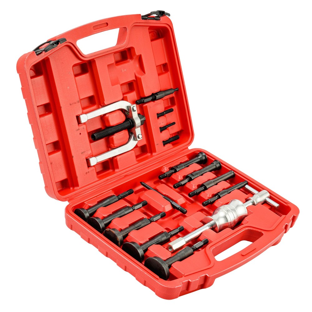 16pc Inner Bearing Blind Hole Remover Extractor Puller Set Pilot w/ Slide Hammer