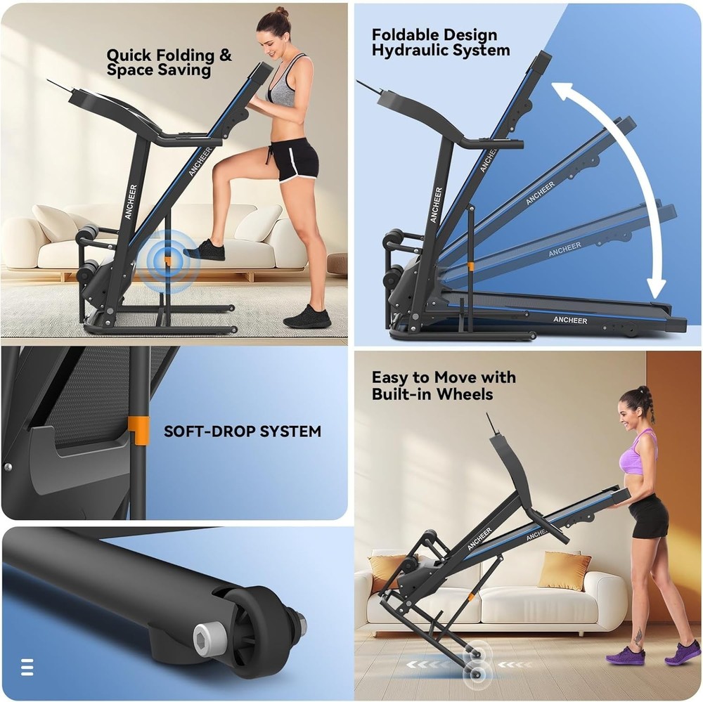 12% Incline Smart Treadmill Machine,Dual-Training Efficiency Treadmill Machine#