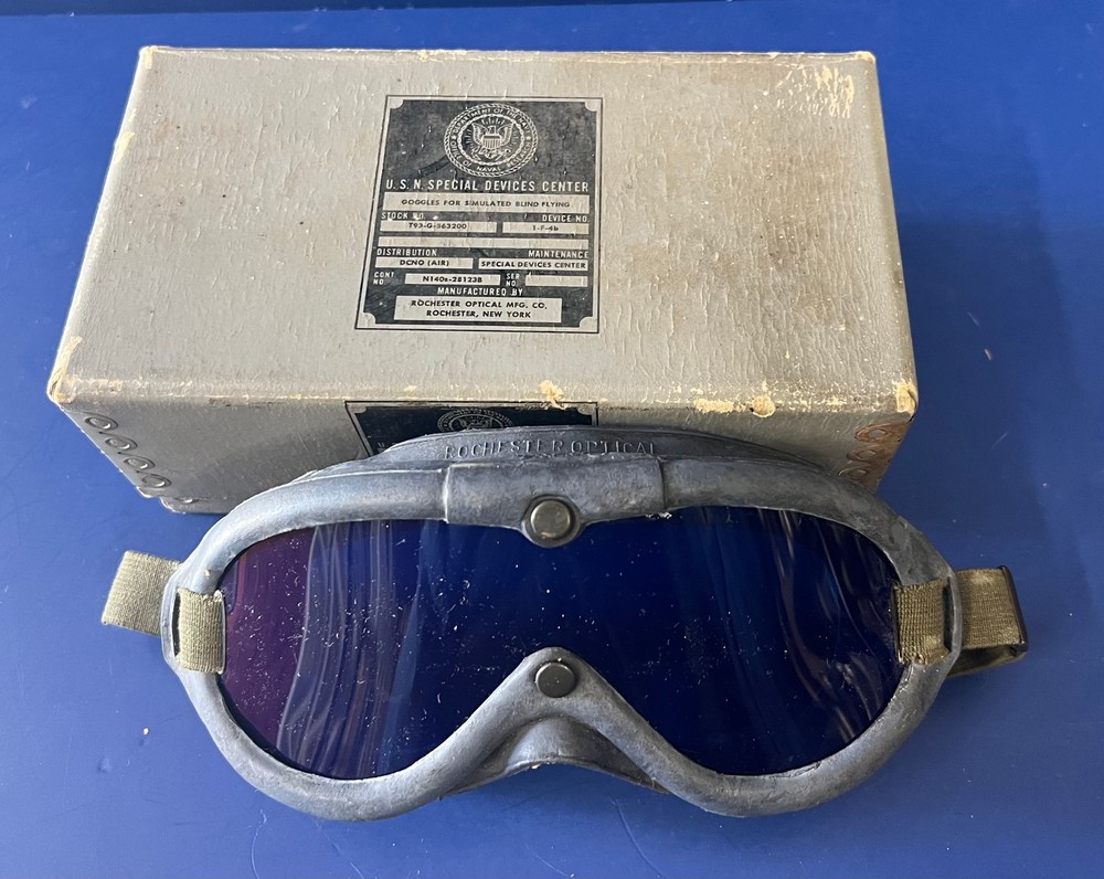 US NAVY Bu AERO BLIND FLYING GOGGLES- BOXED