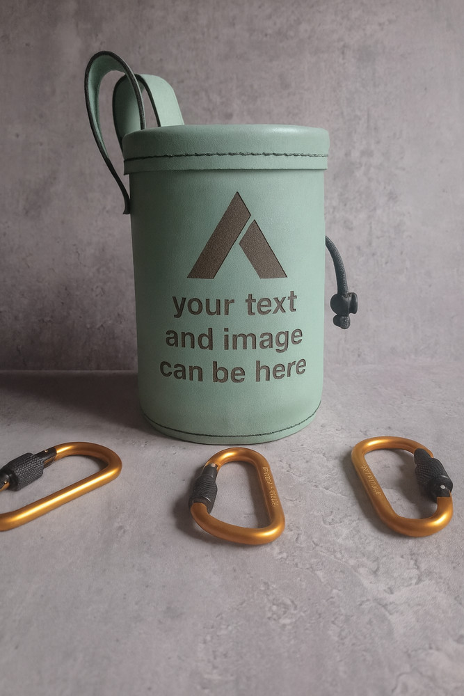 Personalized Leather Chalk Bag