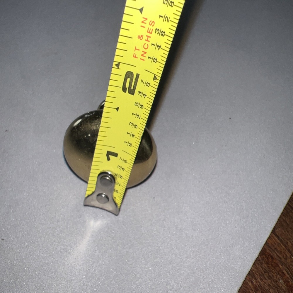 Vintage Drawer Cabinet Pulls Heavy Solid Brass Gold Tone Knobs Mushroom