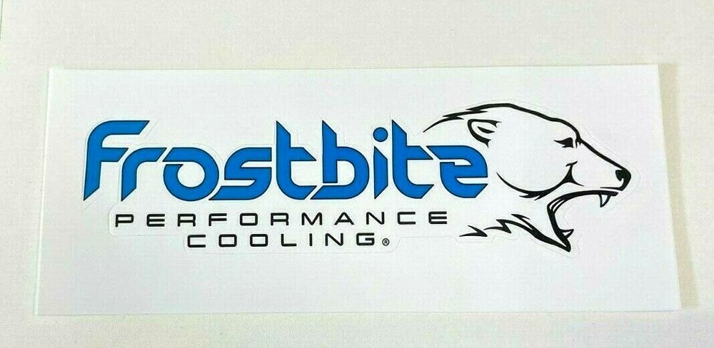 Frostbite Performance Cooling Sticker Decal Genuine US Import 7.5" Width