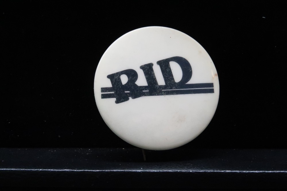 Vtg Button Pinback RID Advertising Ephemera Unique Find