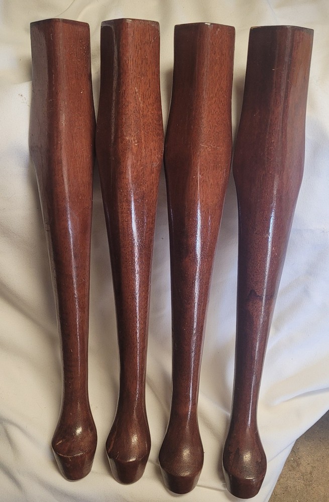 Vintage 20" Solid Cherry "Queen Anne"/Cabriole Table Legs with Mounting Screws