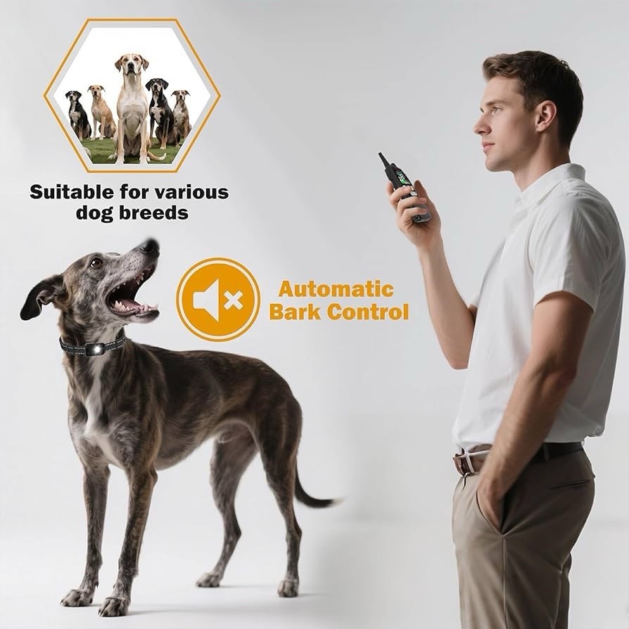 Dog Training Collar, 4 Modes, 5000ft Range, IP68 Waterproof, Rechargeable