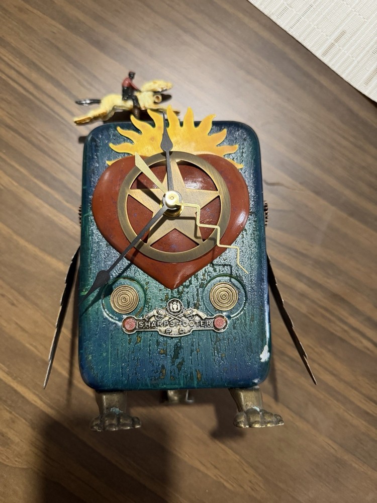Assemblage Clock Art (Sharp Shooter)