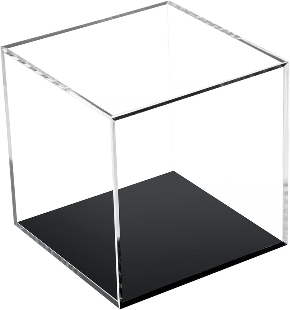 Transparent Acrylic Square Cube Containers with Lid Storage Boxes, Action Fig...