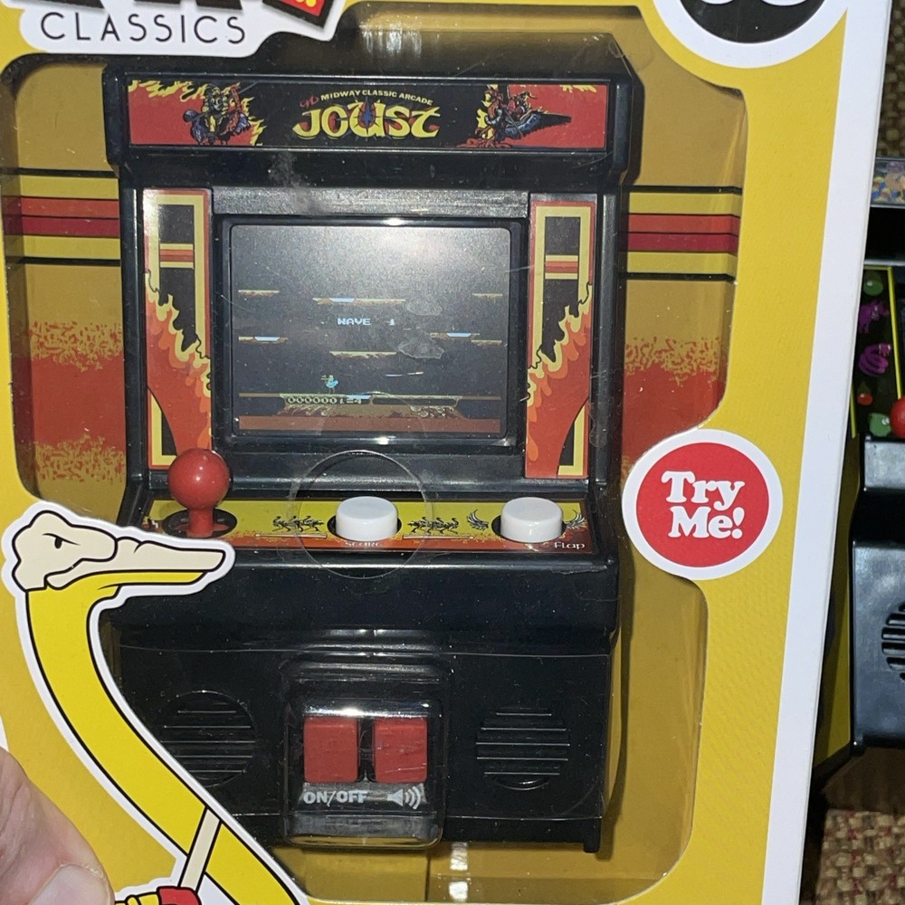 Basic Fun Arcade Classics JOUST (works) & Q-Bert (needs repair) Mini Cabinet