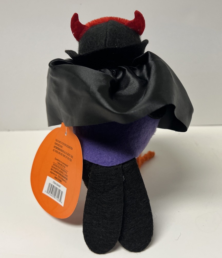 Bird Witch & Devil Vampire Birds With Tags - 2 Halloween Birds